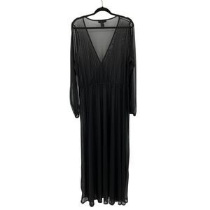 Plus‎ size black mesh dress size 3x Z187